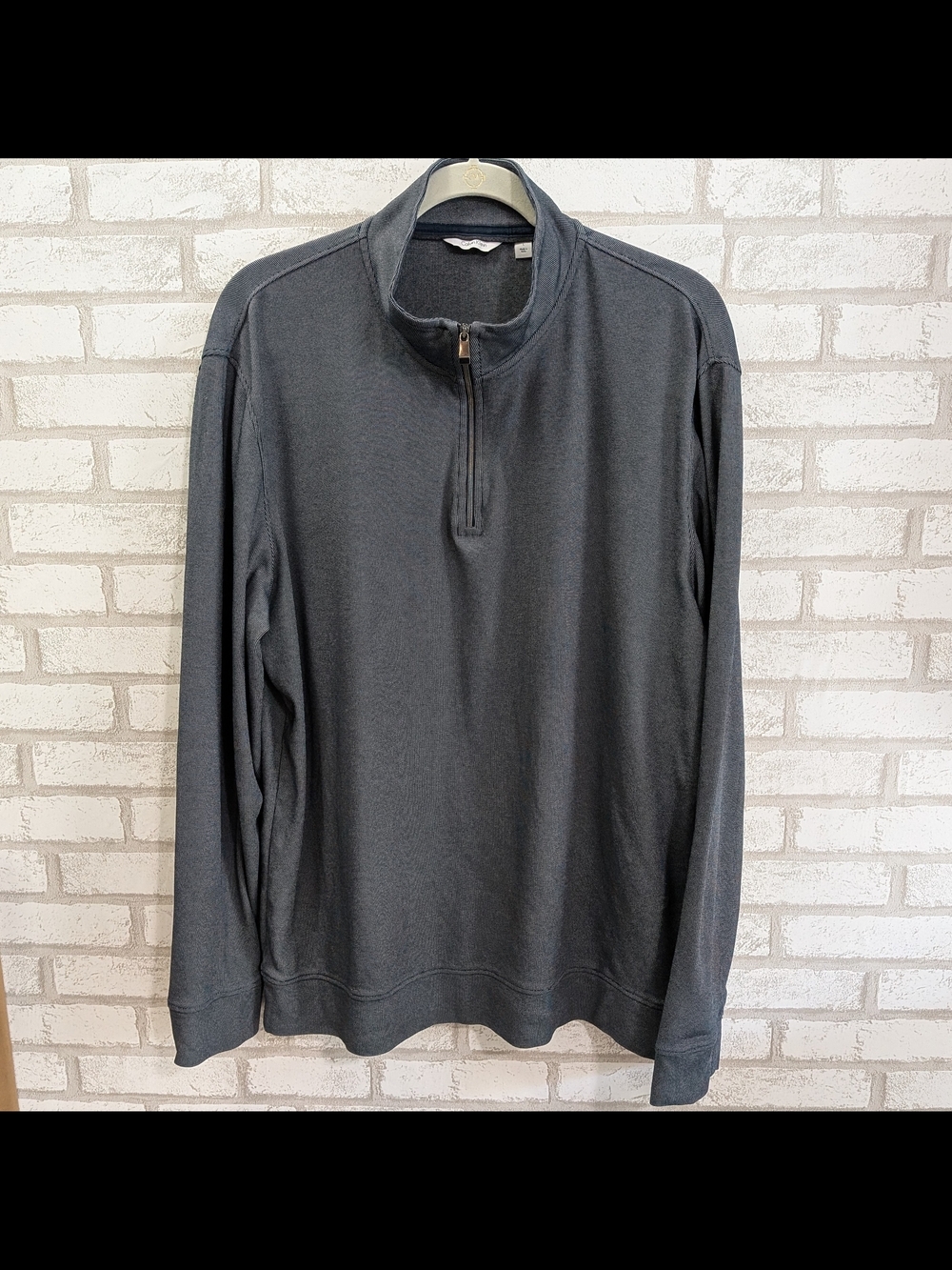 Men's Calvin Klein Long Sleeve Polo Size Large Gray